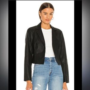 Women's Black faux Leather Jacket